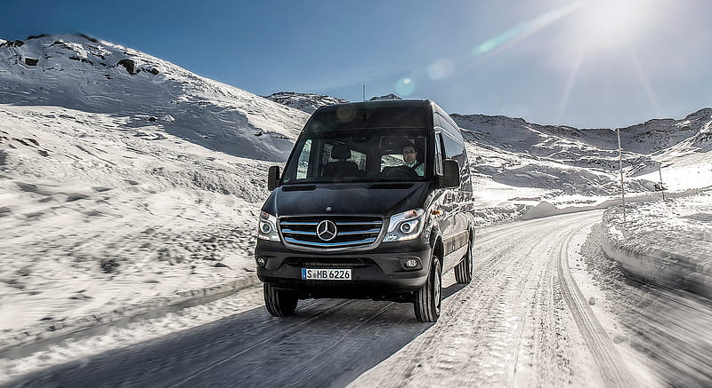 2015 Mercedes-Benz Sprinter 316 BlueTec 4X4 - In Snow - Front , car, HD wallpaper