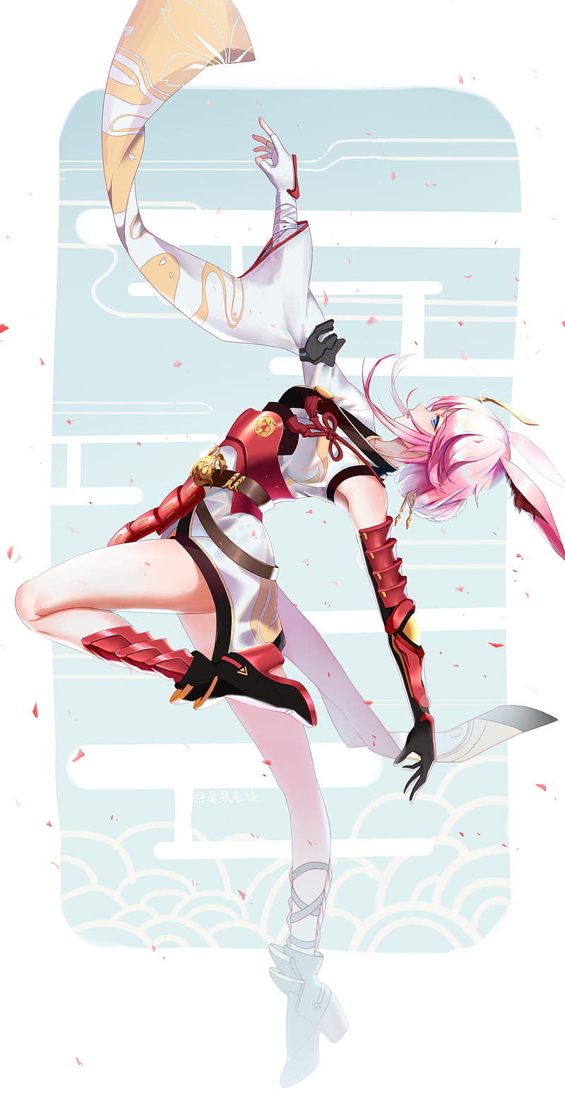 anime, anime girls, Honkai Impact, legs, arms up, pink hair, HD phone wallpaper