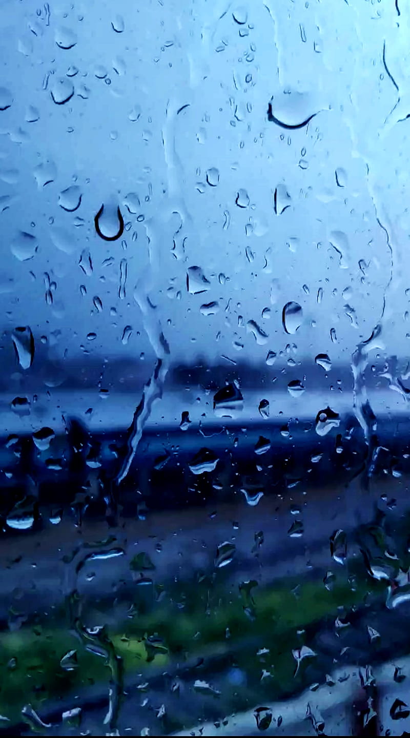 Water vapour Drops, water, background, black, blue, drop, logo, pure, rain, rain water on glass, HD phone wallpaper