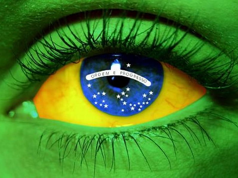 My Brasil, beauty, patriot, eyes, flag, HD wallpaper