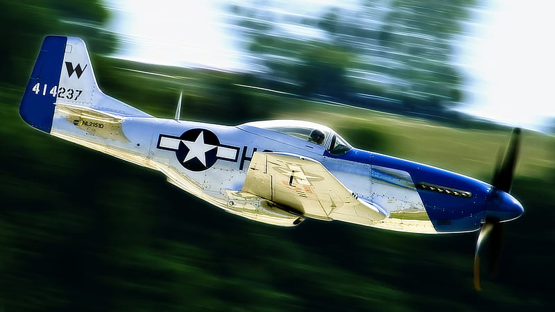 P-51 Mustang, mustang, 1080i, ww2, Entropy p51, HD wallpaper