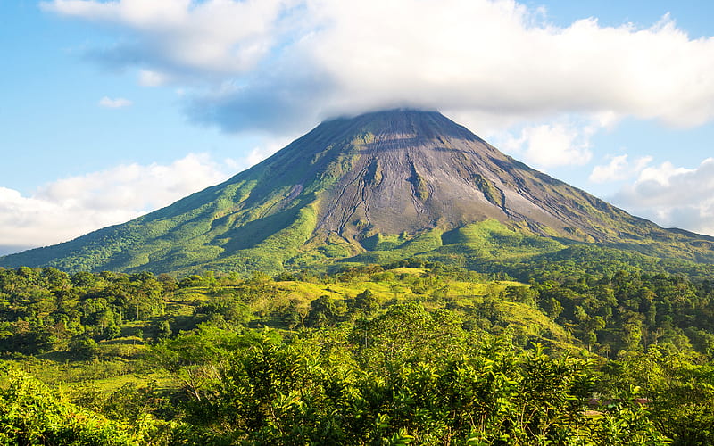 Arenal, volcano, mountains, stratovolcano, Costa Rica, HD wallpaper
