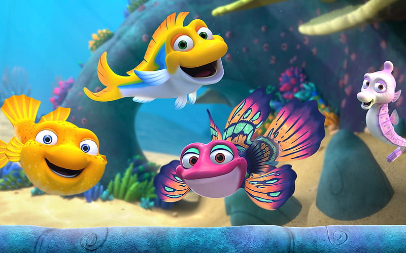 Splash and Bubbles, colorful fish, 2019 movie, TV Series, 3D-animation, HD  wallpaper | Peakpx