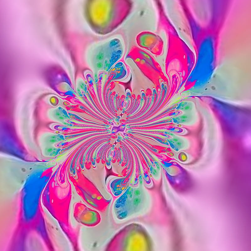 Kaleidoscope me, color, colorful, crazy, fractal, purple, HD phone wallpaper