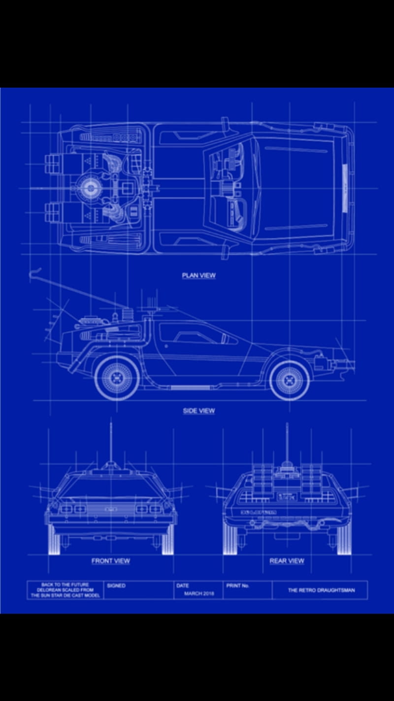 Back to the Future, time travel, blueprints, technology, HD phone wallpaper