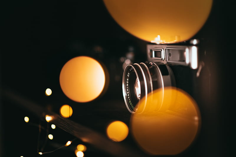camera, bokeh, blur, lights, lens, HD wallpaper