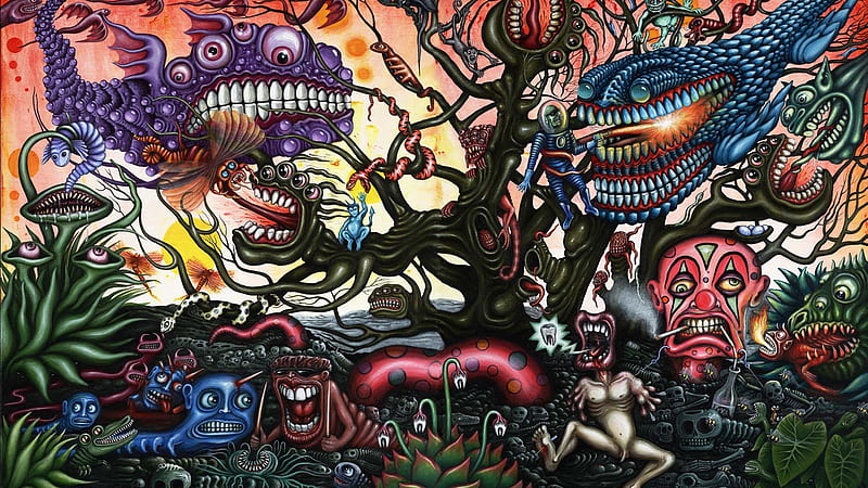 Psychedelic Dark Monster Trippy, HD wallpaper | Peakpx