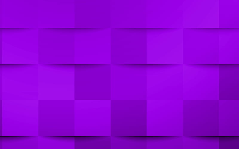 Violet 3d squares texture, Violet creative texture, Violet 3d abstraction, Violet 3d background, Violet mosaic texture, HD wallpaper