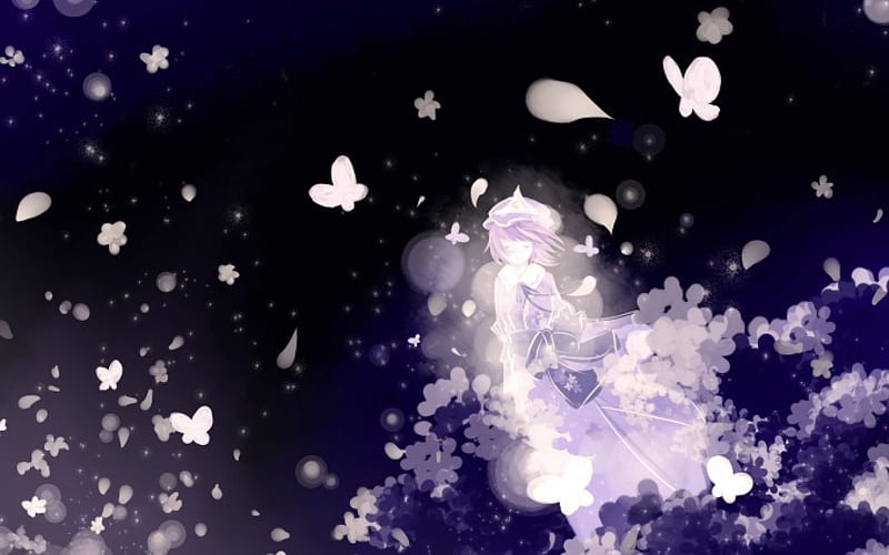 Touhou, Butterflies, Purple, Anime, HD Wallpaper | Peakpx