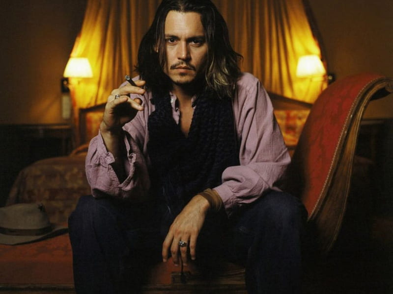 Johnny Depp, male, great look, long dark hair, handsome, nice pic, sexy,  actor, HD wallpaper | Peakpx