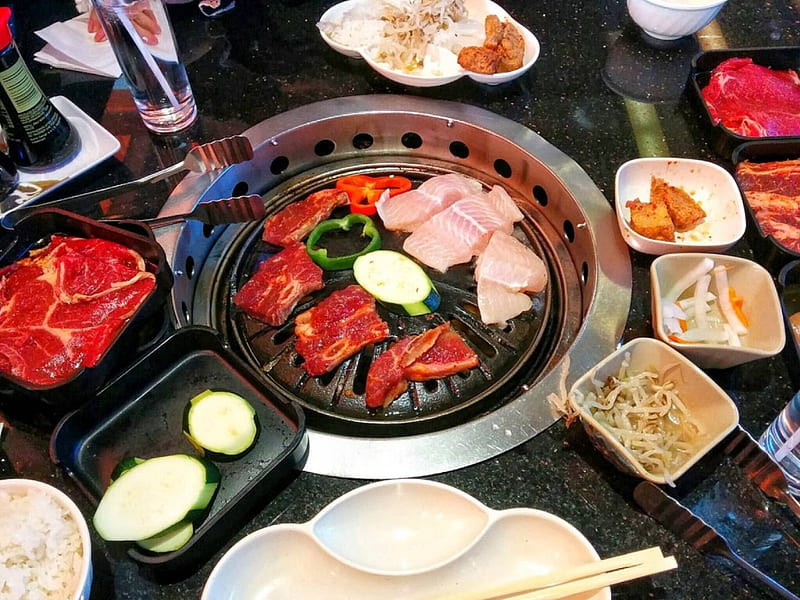 Korean BBQ, cool, yummy, entertainment, fun, foods, HD wallpaper