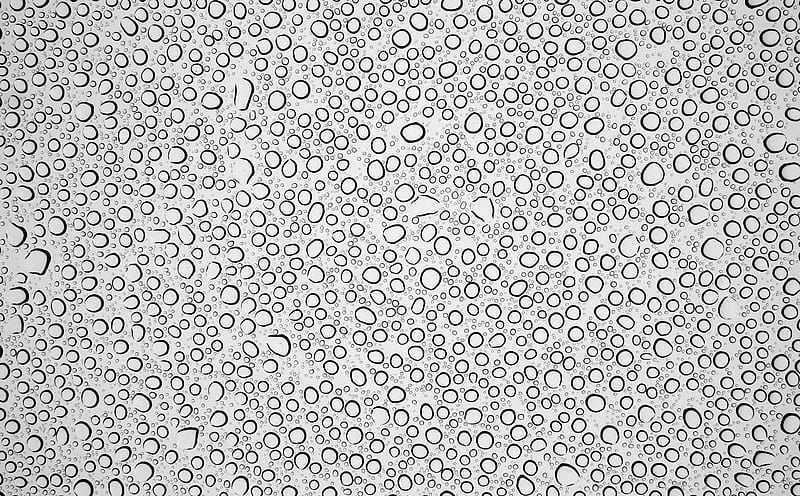Raindrops Black and White Ultra, Elements, Water, Drops, Nature, Winter, Cold, rain, Window, Snow, Glass, Weather, Olympus Pen-F, Lumix 20mm f/1.7, rain drops, HD wallpaper