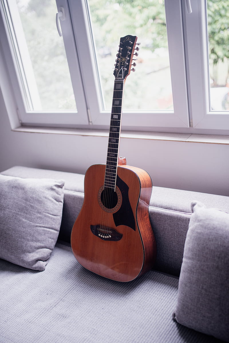 acoustic guitar, guitar, music, musical instrument, HD phone wallpaper