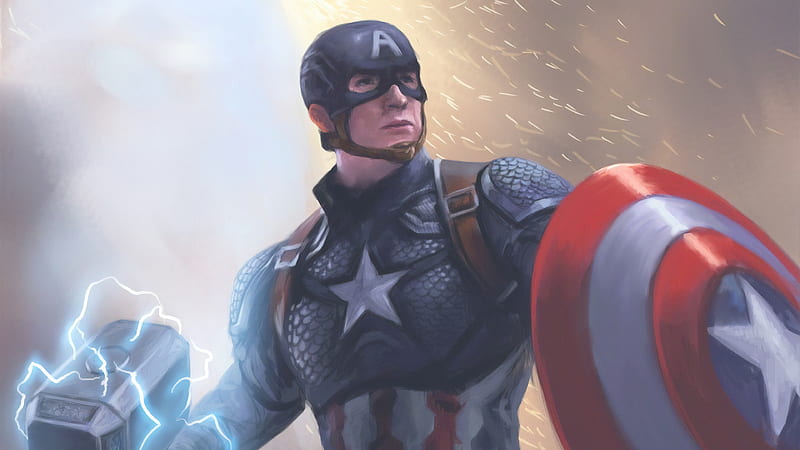 Captain America Shield Hammer, captain-america, superheroes, artwork, HD wallpaper