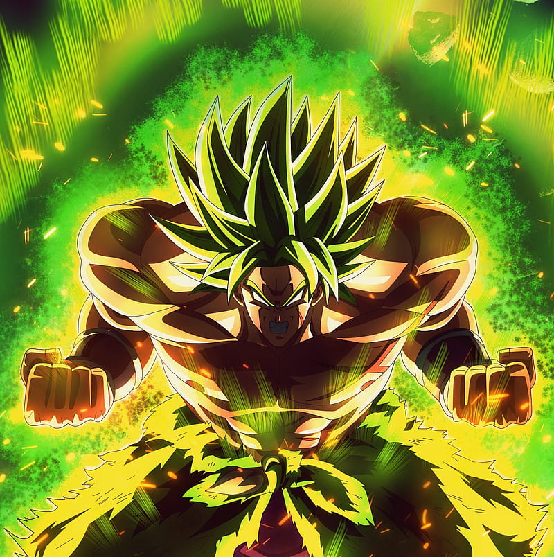 Dragon Ball GT Goku SSJ4 Green Background Poster 12inx18in