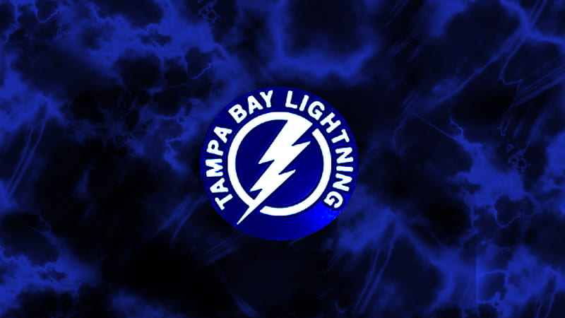 Logo Of Tampa Bay Lightning With Blue And Black Background Tampa Bay Lightning, HD wallpaper