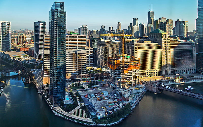 Chicago, skyscrapers, cityscape, business centers, metropolis, USA, HD  wallpaper | Peakpx