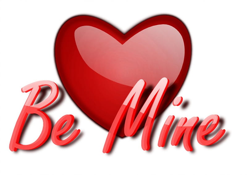 Be mine, words, request, love, heart, HD wallpaper