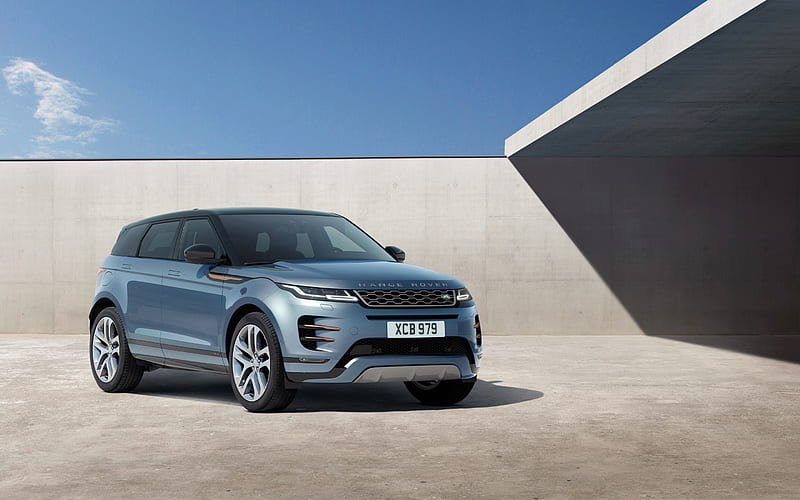 Range Rover Evoque, 2019, R-Dynamic, First Edition, front view, sporty crossover, new blue Evoque, Land Rover, HD wallpaper