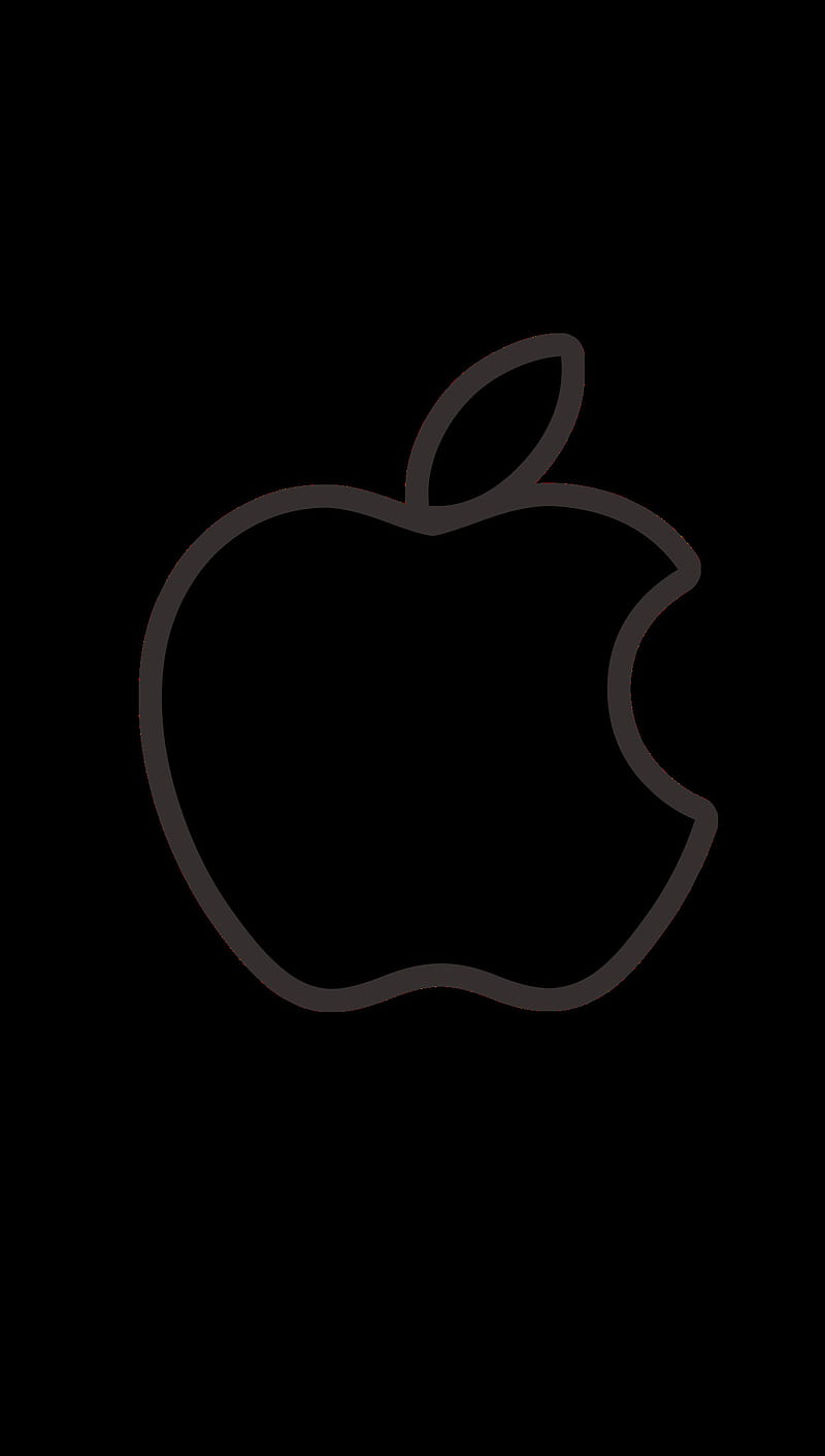 Apple Murdered Out, black, logo, HD phone wallpaper