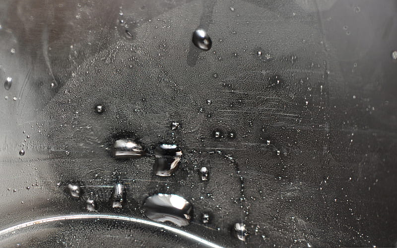 water drops bw-Drops of water droplets macro graphy, HD wallpaper