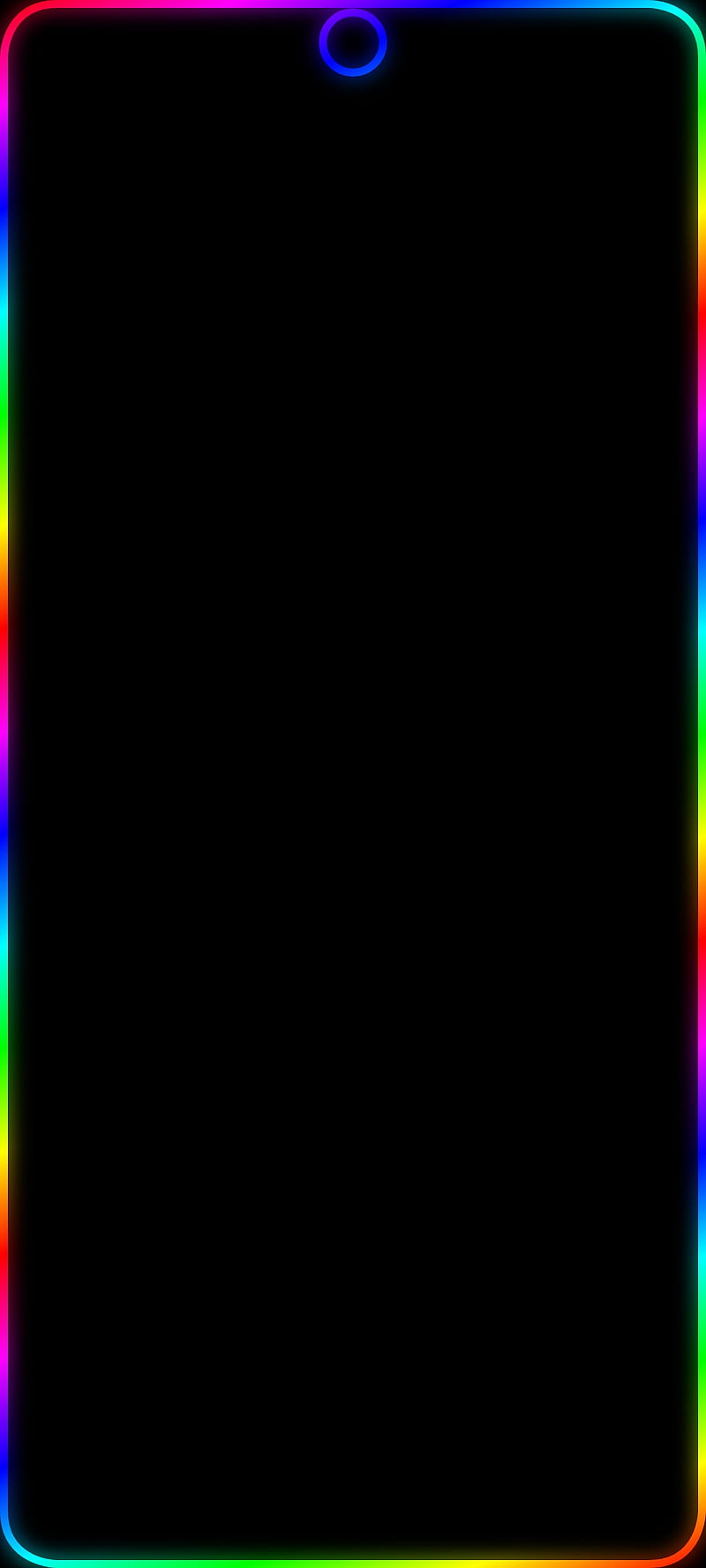 Punch hole, rainbow, notch, multi colour, HD phone wallpaper