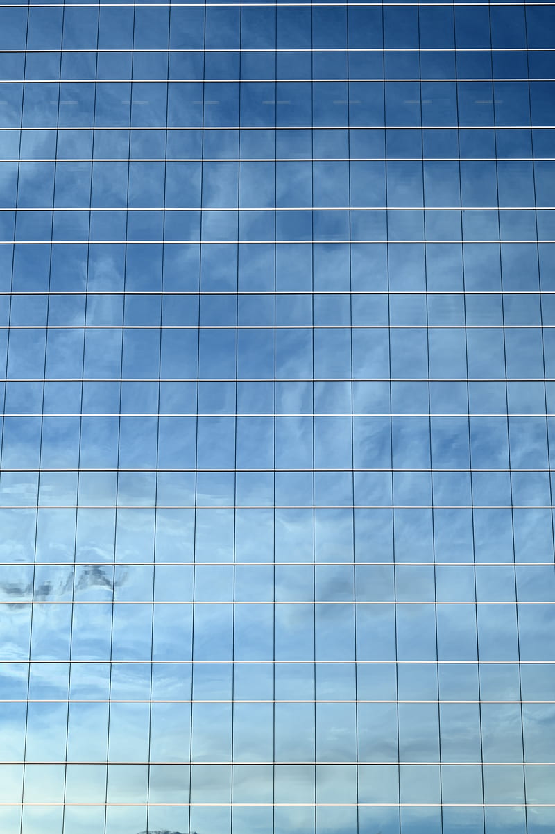 building, facade, glass, reflection, HD phone wallpaper