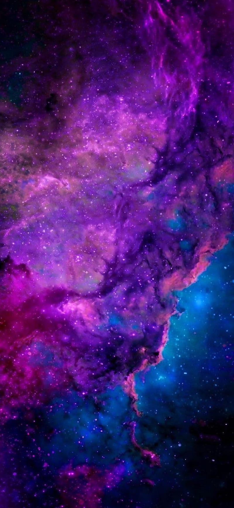 Galaxy, nebula, purple, space, universe, HD phone wallpaper
