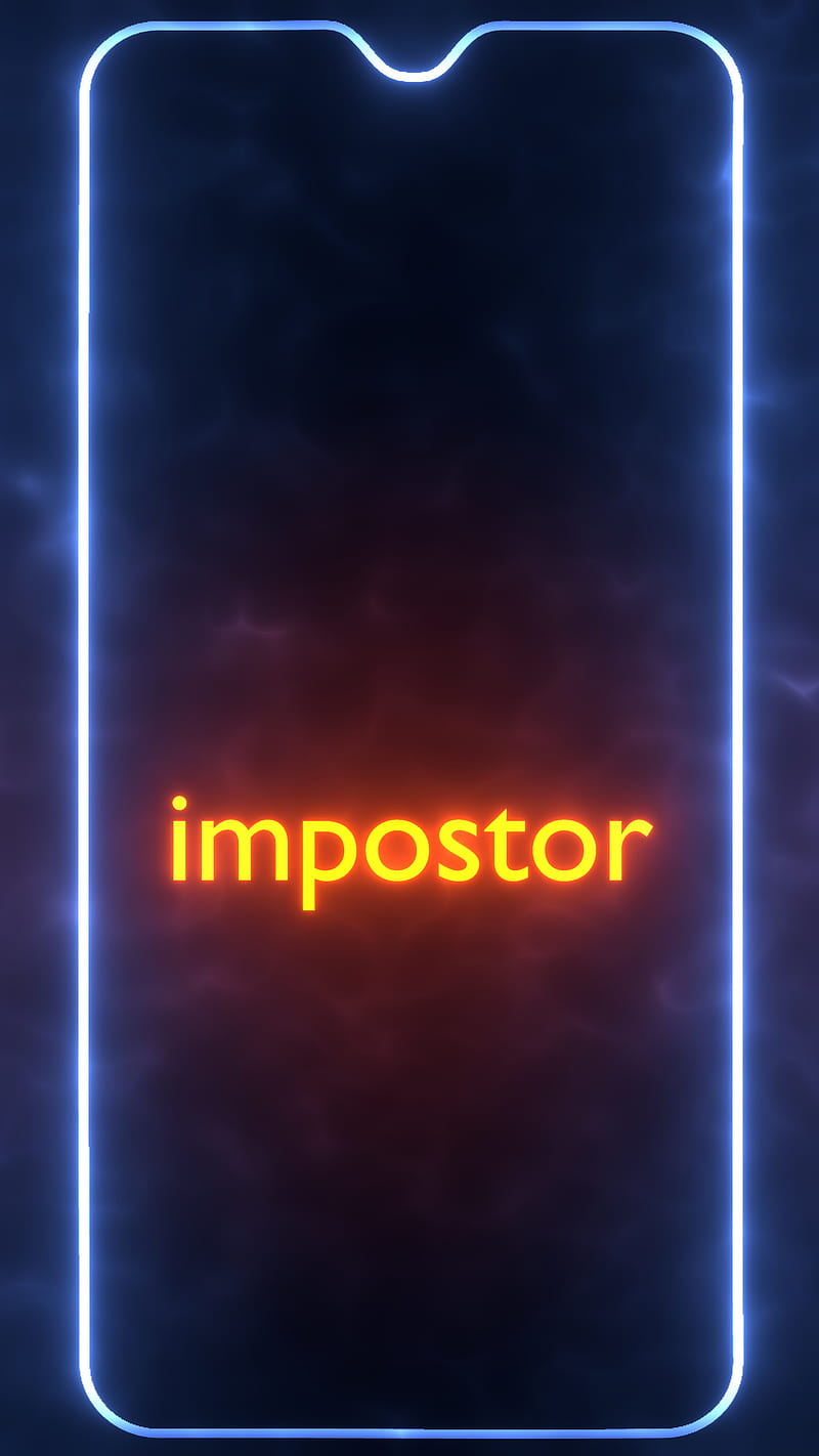 Impostor Frame 3, amoled, among us, border, dark, neon, notch, one plus 6,  oneplus, HD phone wallpaper