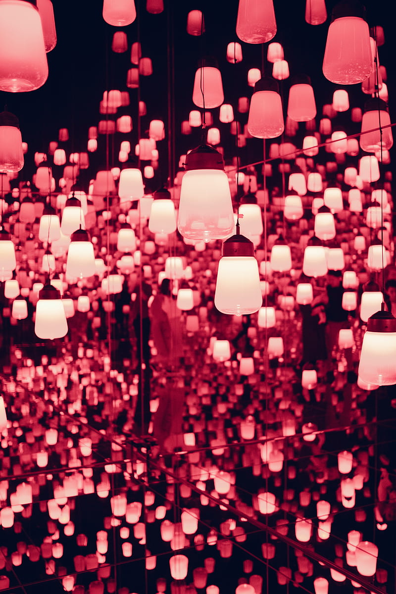 lamps, light, lighting, red, HD phone wallpaper
