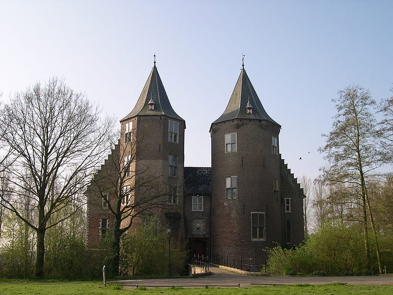 Dutch Castle Dussen, netherlands, medieval, dutch, tower, middle ages, castle, holland, HD wallpaper
