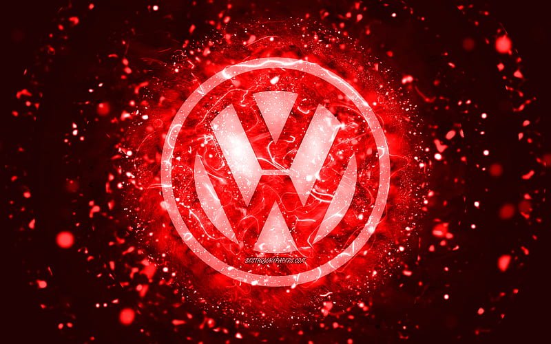 Bytte arm Hverdage Volkswagen red logo, , red neon lights, creative, red abstract background, Volkswagen  logo, HD wallpaper | Peakpx