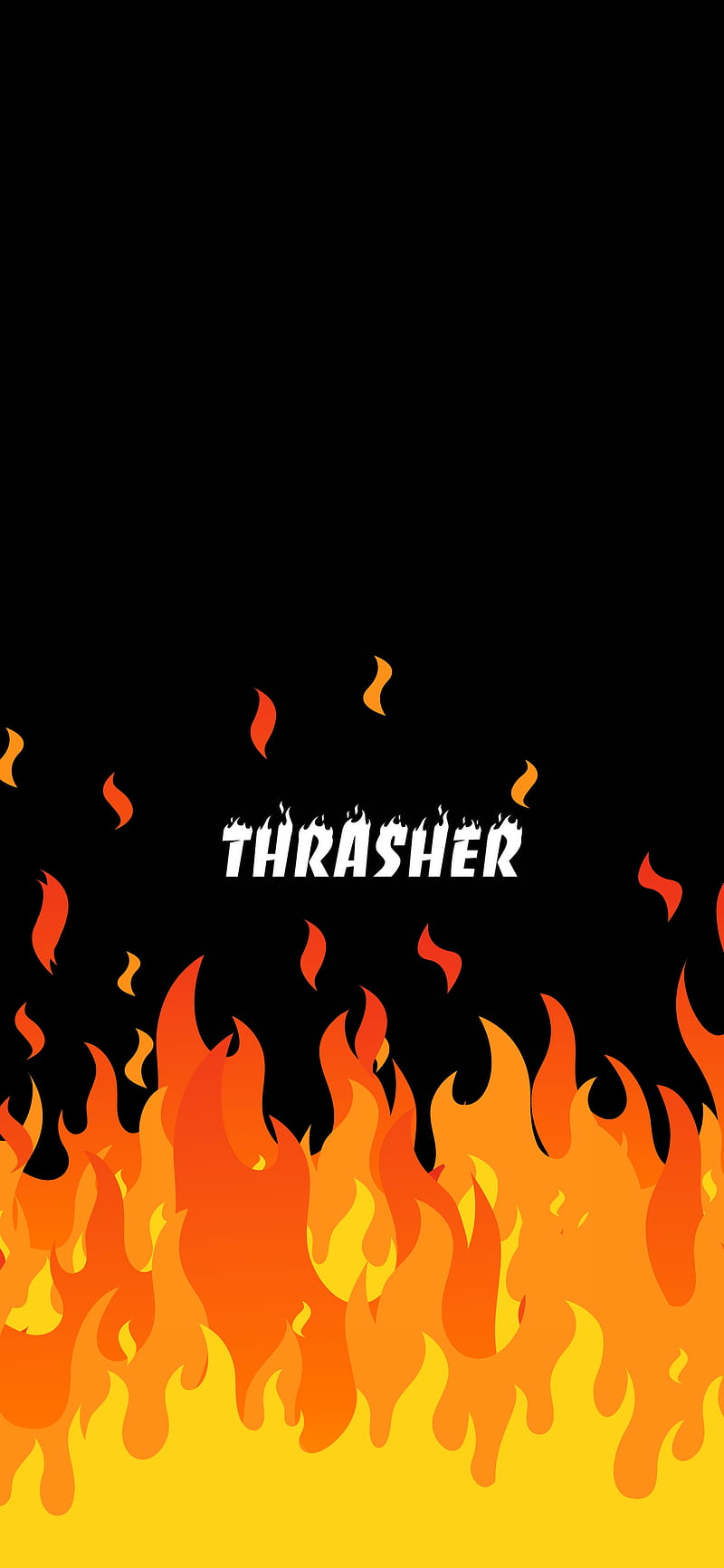 Thrasher, amoled, dope, fire, HD phone wallpaper