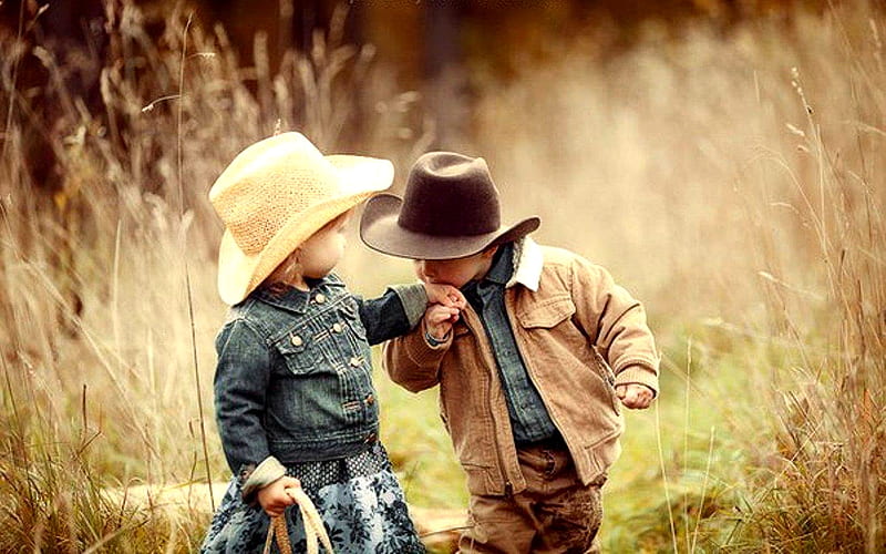How To Treat A Cowgirl.., female, hats, cowgirl, boots, ranch, children, fun, outdoors, women, girls, cowboy, blondes, western, kids, style, HD wallpaper