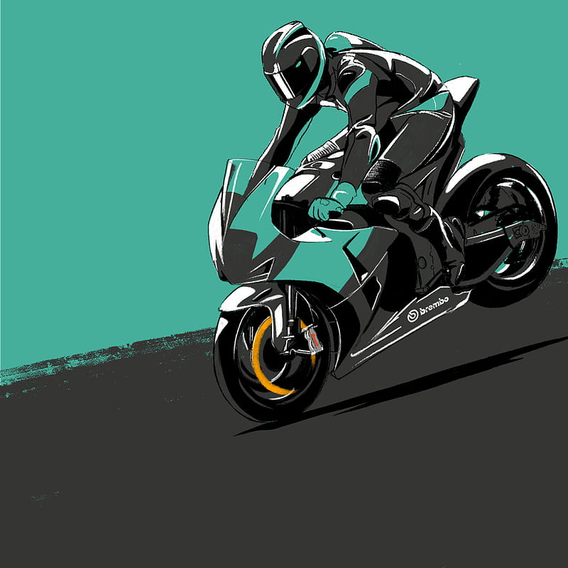Brembo, racing, illustration, motorcycle, Moto GP, HD phone wallpaper