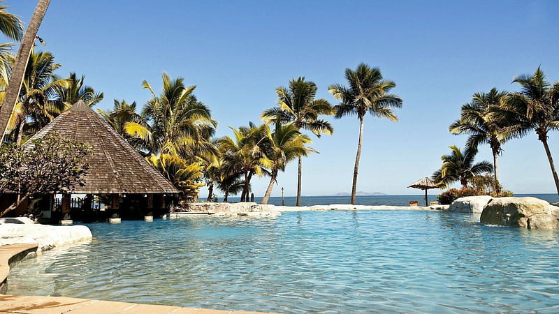 Fiji islands, beach, cool, ocean, nature, fun, HD wallpaper