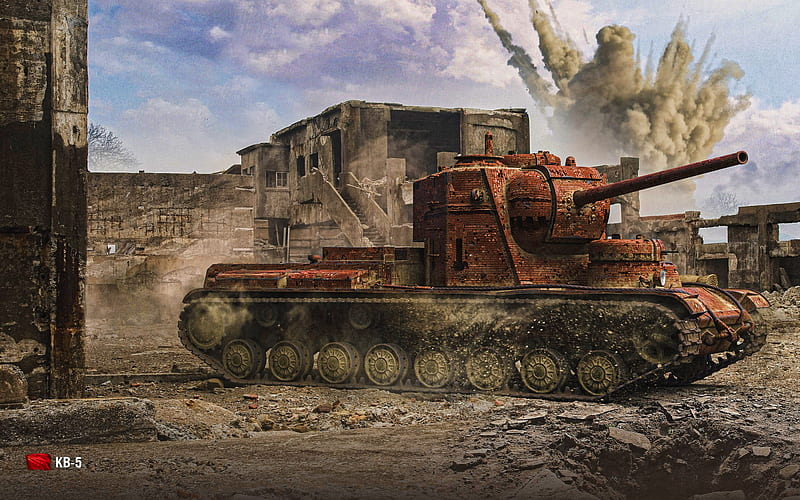 KV-5, WoT, battle, tanks, online games, World of Tanks, Soviet tanks, HD wallpaper