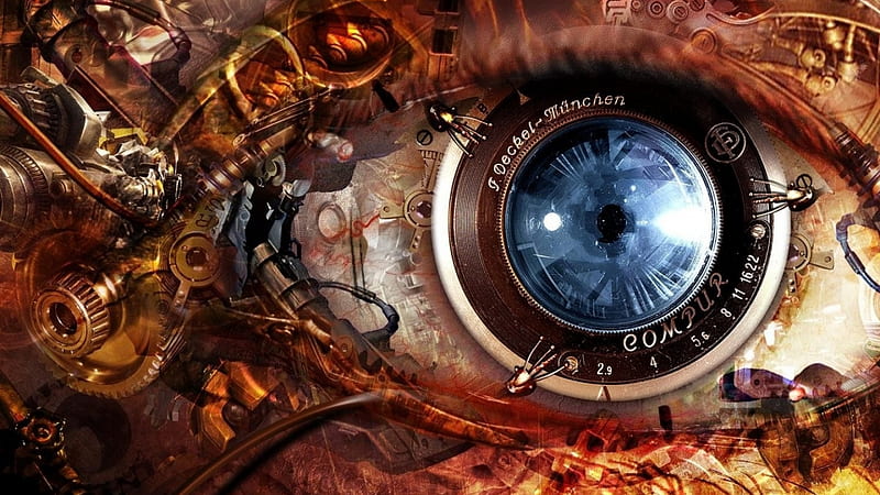 abstract eyes futuristic steampunk clocks gears lens cyberpunk [] for your , Mobile & Tablet. Explore Steampunk Gears . Steampunk , Steampunk Animated , Steampunk, HD wallpaper