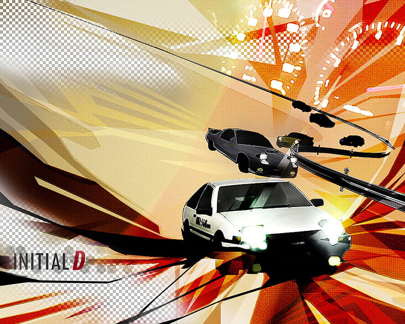 Initial D - CArs, initial d, anime, HD wallpaper
