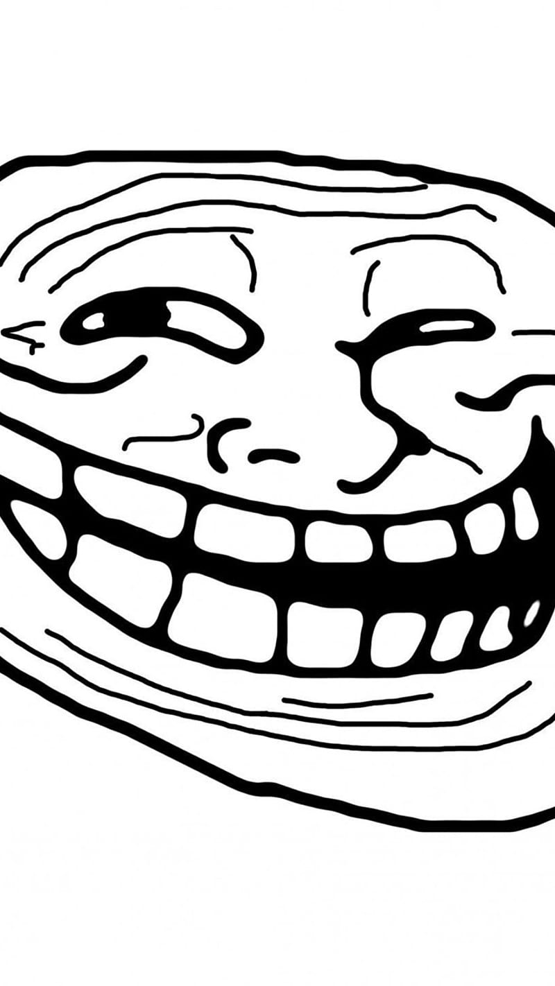 realistic, hyperdetailed photo of the troll face meme