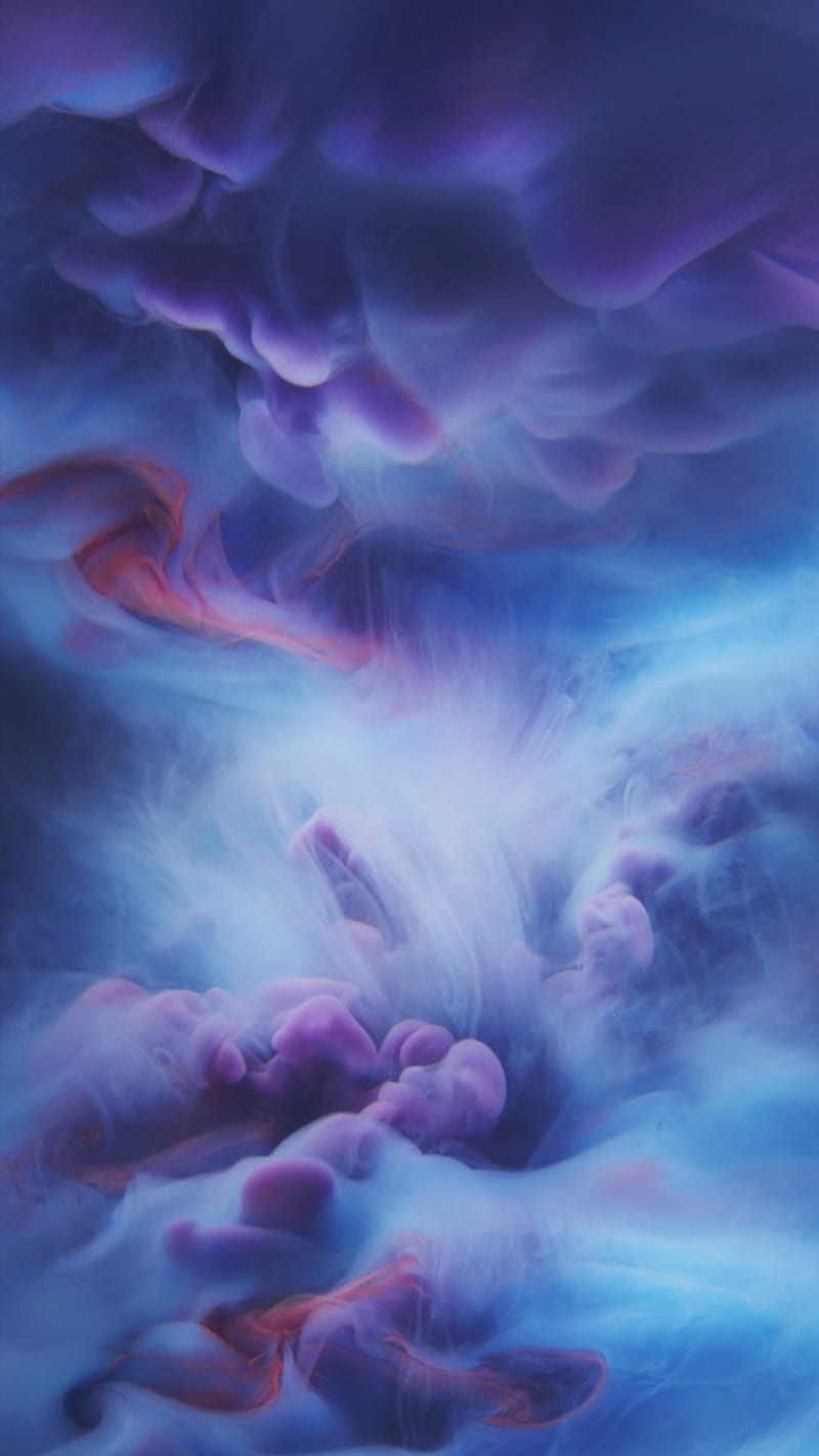 Blue and Pink Smoke , clouds, iphone, background, HD phone wallpaper