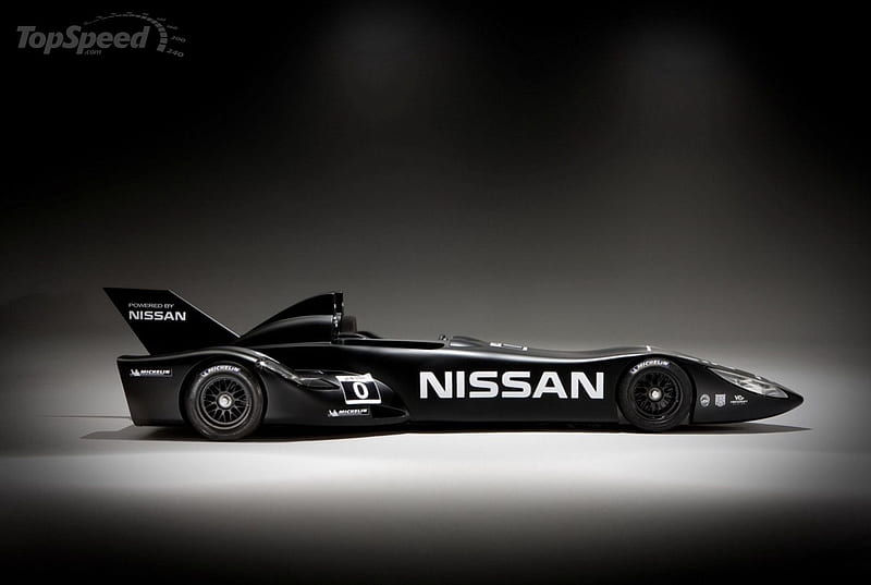 Nissan-Delta-Wing-1, 3 wheels, black, nissan, 2012, HD wallpaper