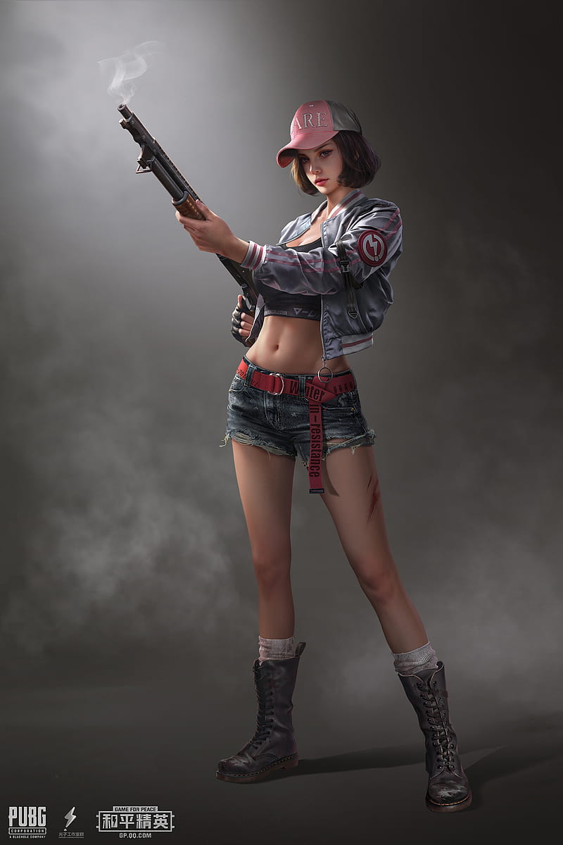 CGI, render, digital art, wounds, women, girls with guns, standing, bare midriff, weapon, boots, HD phone wallpaper
