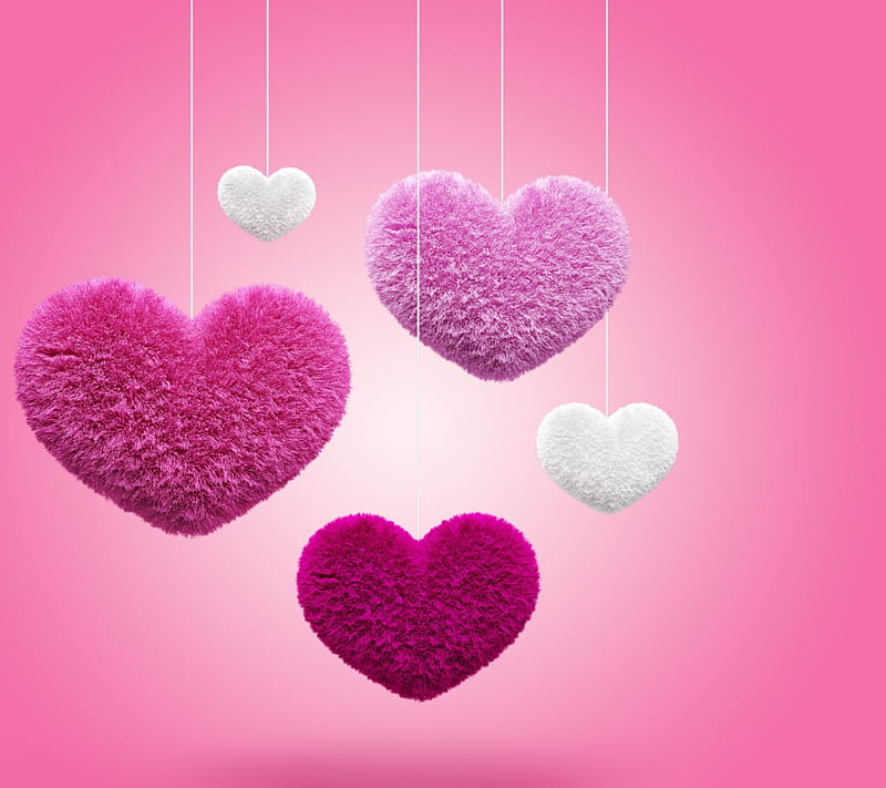 Fluffy Hearts, awesome, love, HD wallpaper