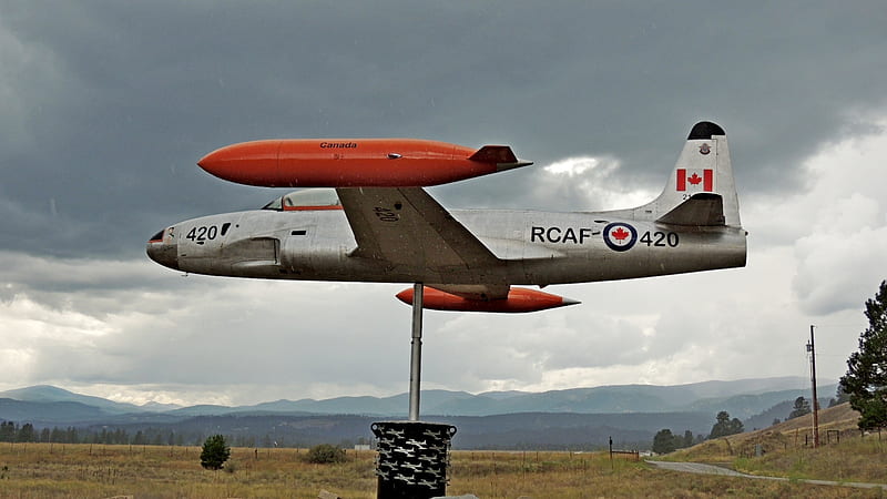 Canadair CT-133 Silver Star Weathervane, BC, Princeton, Canadair, Weathervane, CT133, Silver Star, HD wallpaper