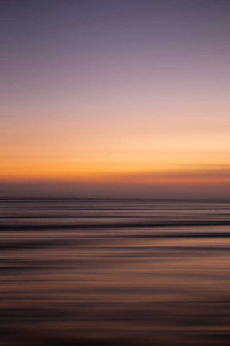 sunset, horizon, blur, stripes, abstraction, HD phone wallpaper