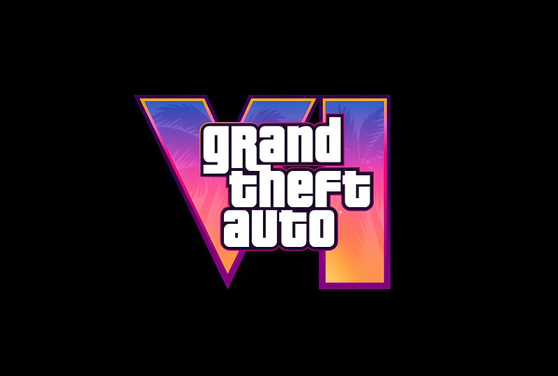 Grand Theft Auto VI, video games, Grand Theft Auto 6, black background, titles, grand theft auto, HD wallpaper