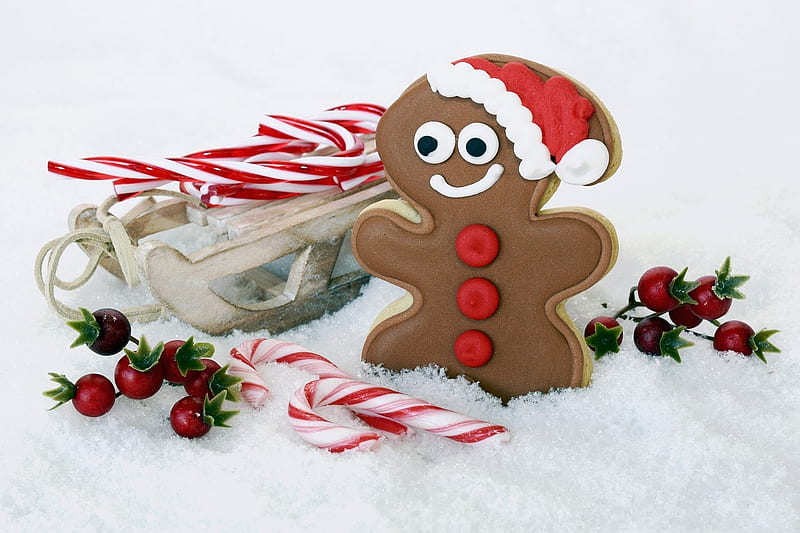 Gingerbread man, Christmas, Decoration, Man, Lovely, Gingerbread, HD wallpaper