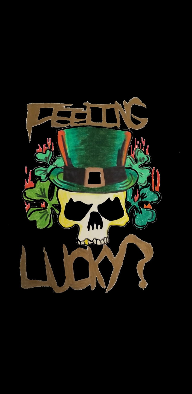 Feeling lucky , badass, green, leprechaun, luck, skull, HD phone wallpaper