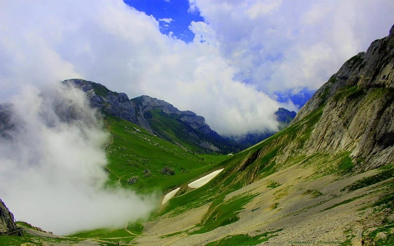 Mount Pilatus, Switzerland , mountain, nature, bonito, clouds, HD wallpaper
